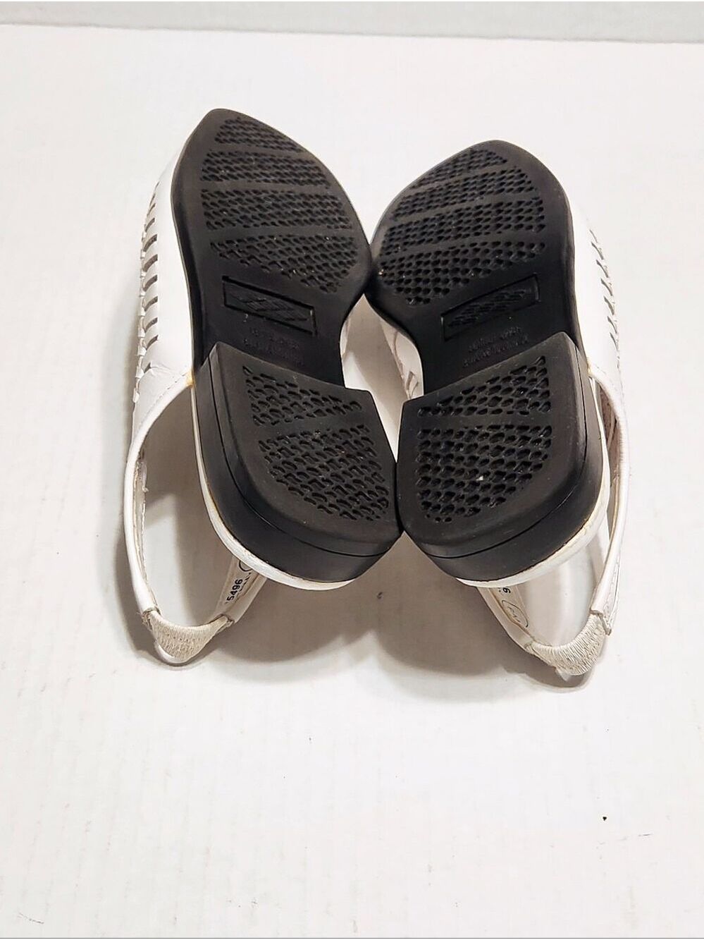 G. Wiz Jenny White Leather Woven Slingback Low Heel Sandals Size 6 Medium - Picture 8 of 11